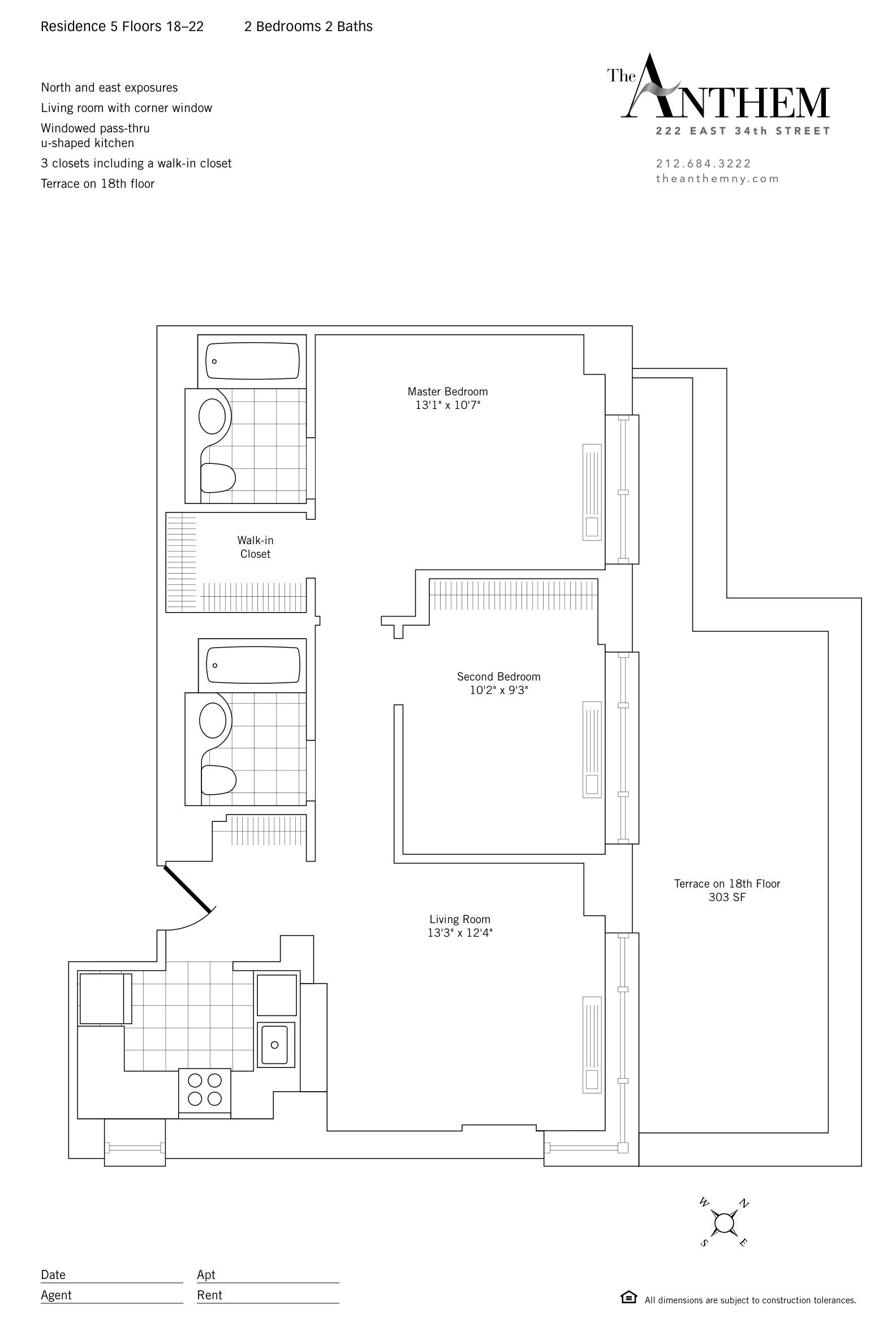 Floor plan — Residence 2005 — 2 Bedroom