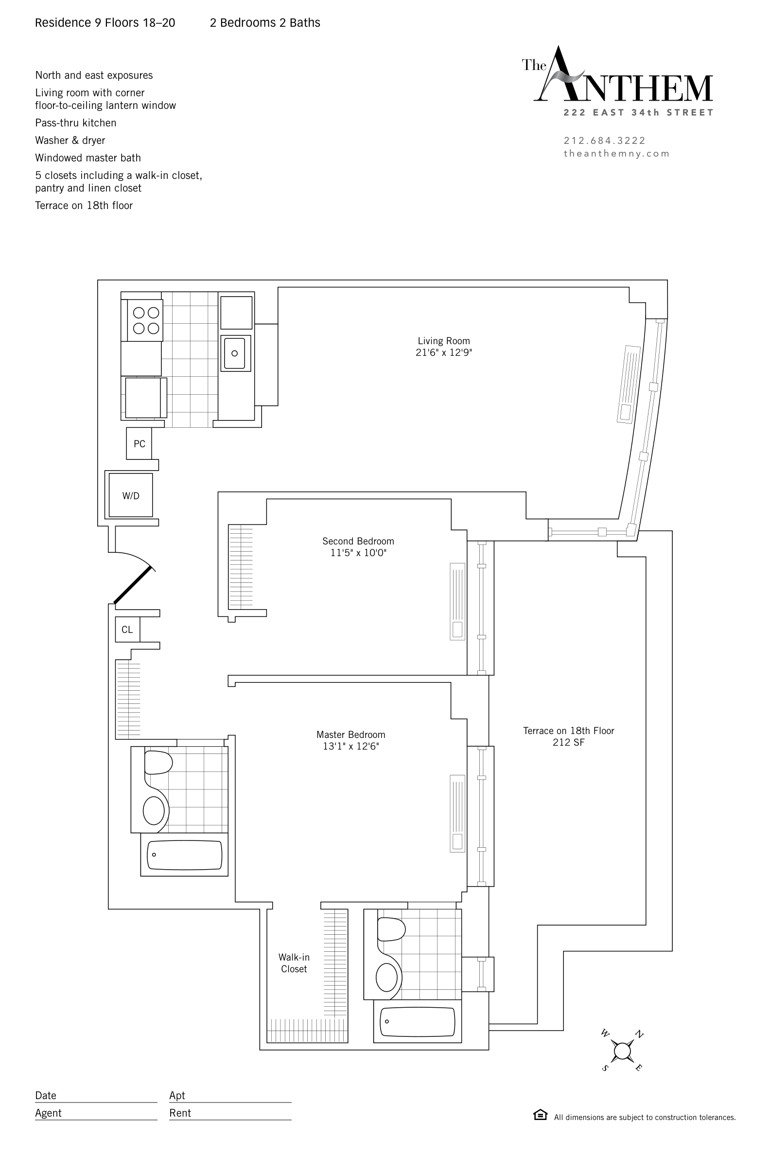 Floor plan — Residence 2009 — 2 Bedroom