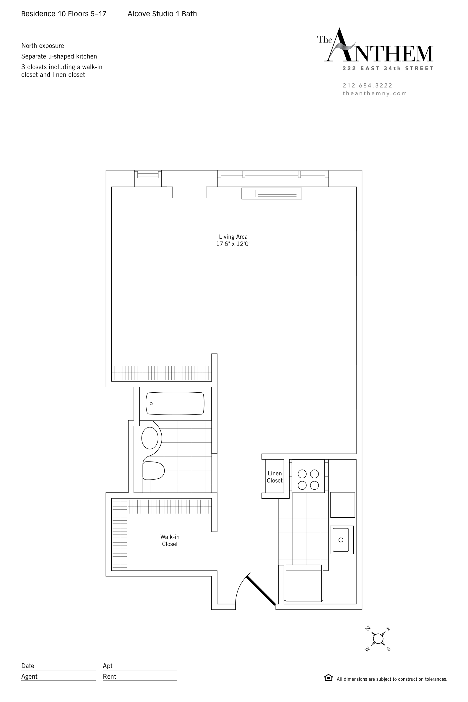 Floor plan — Residence 1010 — Studio