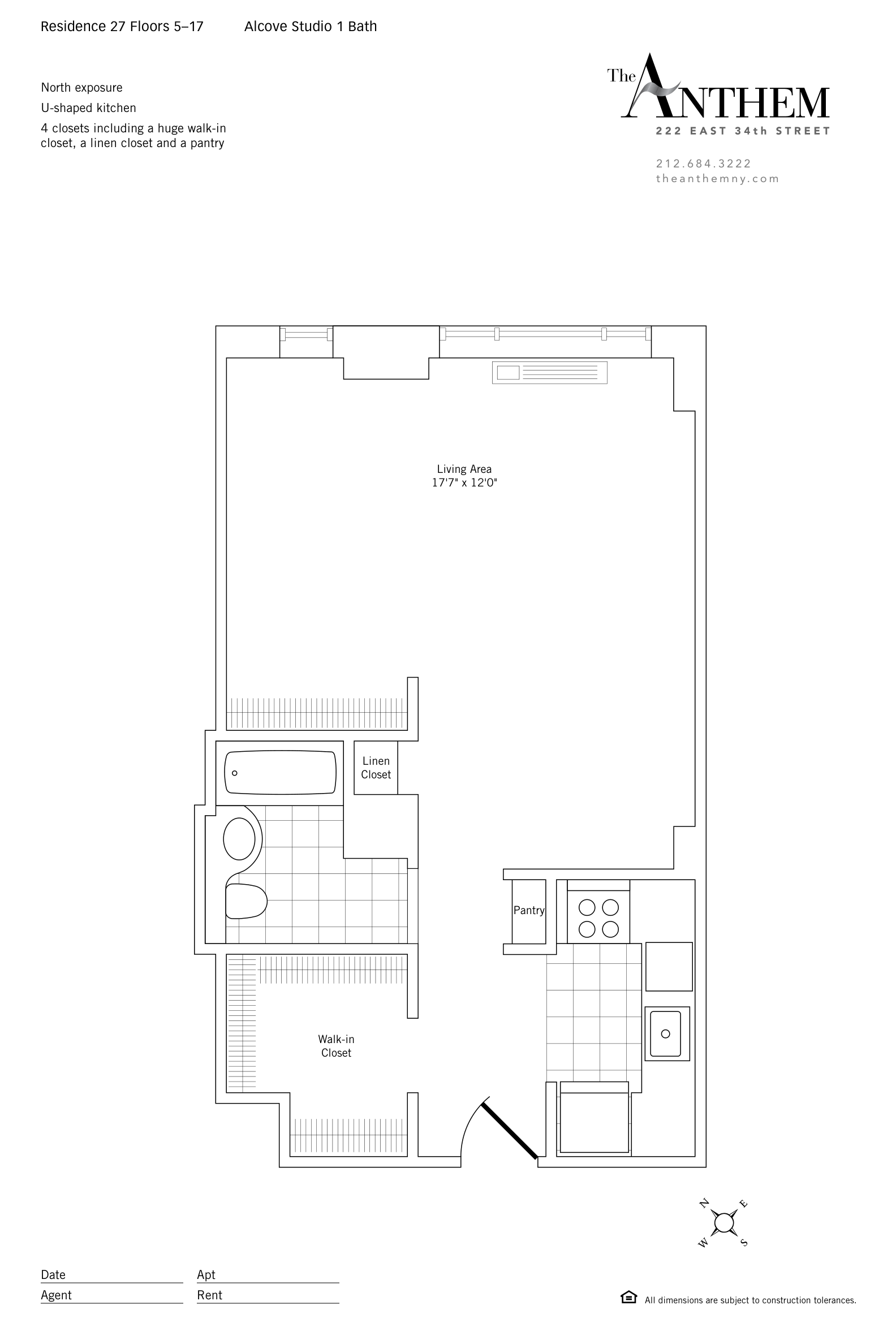 Floor plan — Residence 1727 — Studio