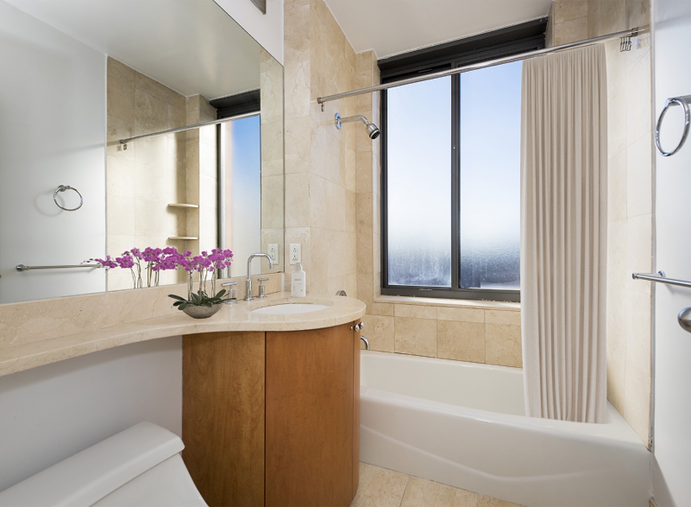 A finished bathroom at The Anthem