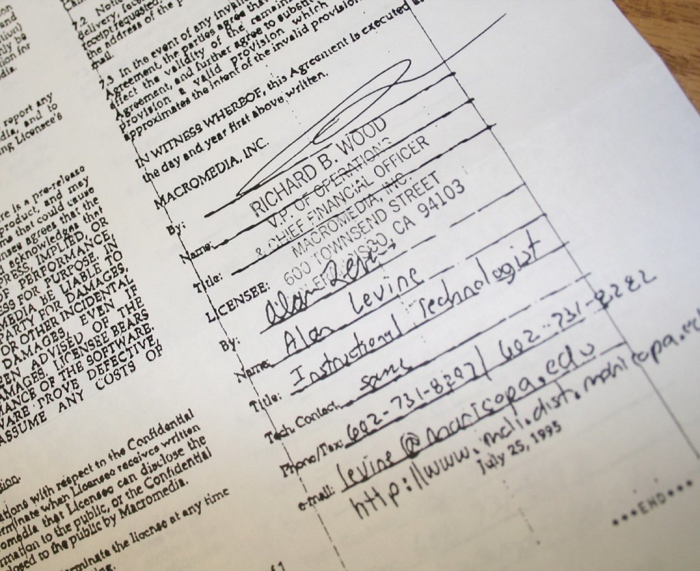 Rental application documents organized on a desk